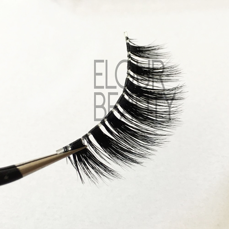 Top quality invisible band mink 3d beauty lash EJ48